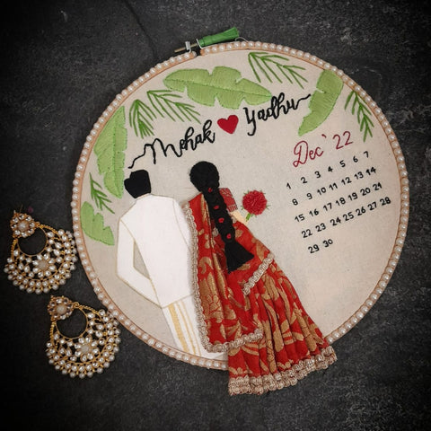 GiftScoop Wedding Embroidery Hoop gift for Couple, Design 2 with Light  Price in India - Buy GiftScoop Wedding Embroidery Hoop gift for Couple