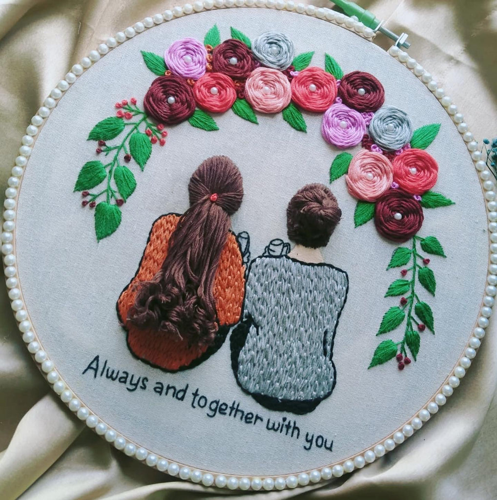 Pundora Sisterhood Embroidery Hoop for 2 figures –